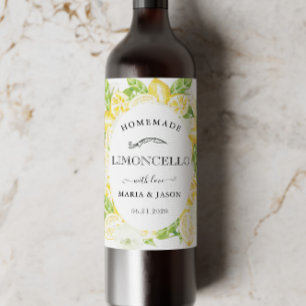 Limoncello Citroenboom Favoriet Mini Fles Label Wijn Etiket