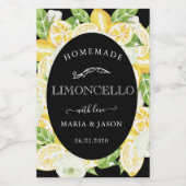 Limoncello citroenboom gunst mini fles label wijn etiket (Enkel label)