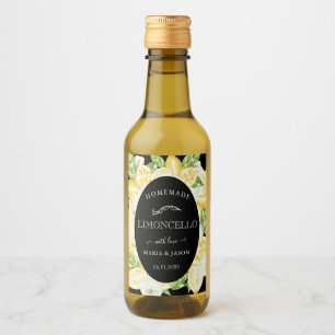 Limoncello citroenboom gunst mini fles label wijn etiket