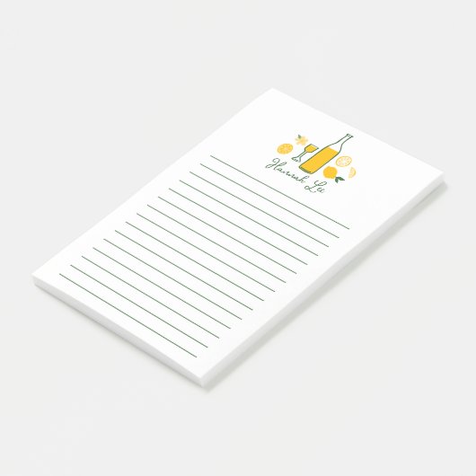 Limoncello Citroenen Aangepaste Naam Schattig Post-it® Notes (Schuin)