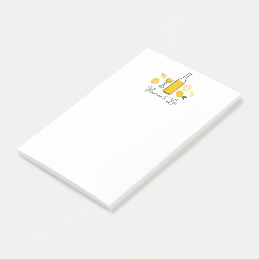 Limoncello Citroenen Aangepaste Naam Schattig Post-it® Notes (Schuin)