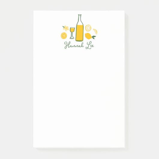 Limoncello Citroenen Aangepaste Naam Schattig Post-it® Notes (Voorkant)