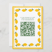 Limoncello Citroenen CUSTOM QR Code Vrijgezellenfe Kaart (Achterkant)