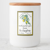 Limoncello citroenen op tak flesetiket | voedselcontainer etiket (Voorkant)