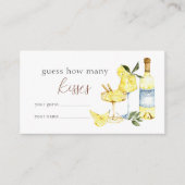 Limoncello Cocktail Vrijgezellenfeest hoeveel kuss Informatiekaartje (Voorkant)