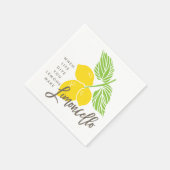 Limoncello cocktailservet, wanneer het leven je ge servet (Hoek)