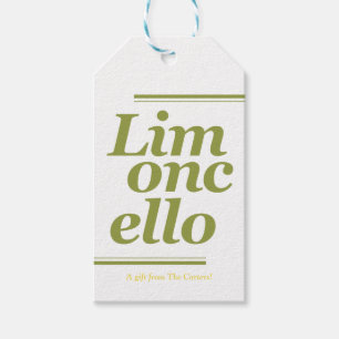 Limoncello Dank je Labels voor weddenschappen Cadeaulabel