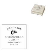  Limoncello Elegant Monogram Rubber Stamp Rubberstempel (Gestempeld)