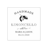  Limoncello Elegant Monogram Rubber Stamp Rubberstempel (Afrduk)