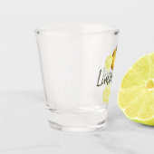 Limoncello Elegant Script Waterverf Lemon Shot Glas (Links)