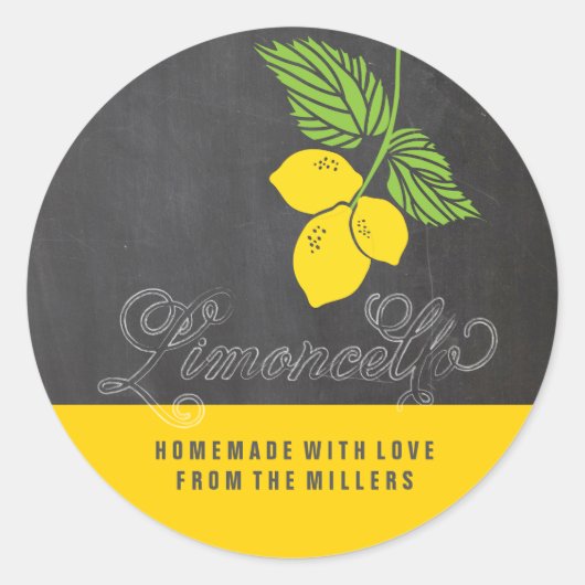Limoncello faux krijtbord label (Voorkant)