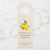 Limoncello Fles Hang Label | Weddenschap (Voorkant)
