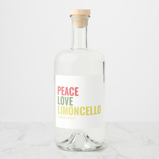 Limoncello Food and Beverage Label Set Likeurfles Etiket (Voorkant)