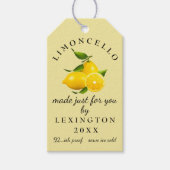 Limoncello Gift Label Zelfgemaakt | Cadeaulabel (Voorkant)
