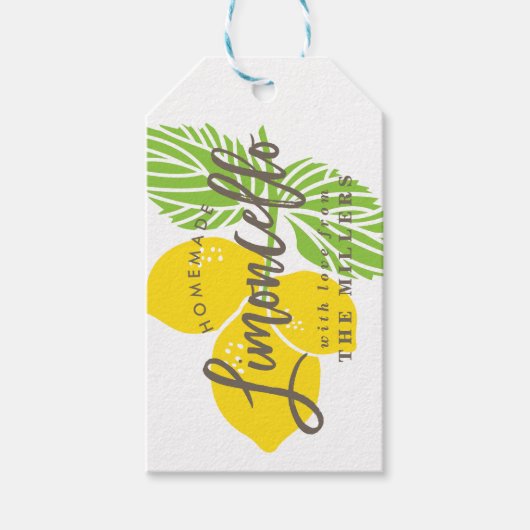 Limoncello Gift Label, zelfgemaakt Cadeaulabel (Voorkant)