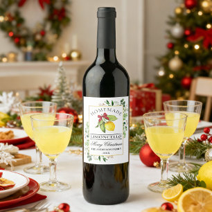 Limoncello groen kerstfles etiketten