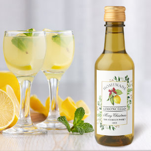 Limoncello Groen Kerstmis Mini Fles Labels Wijn Etiket