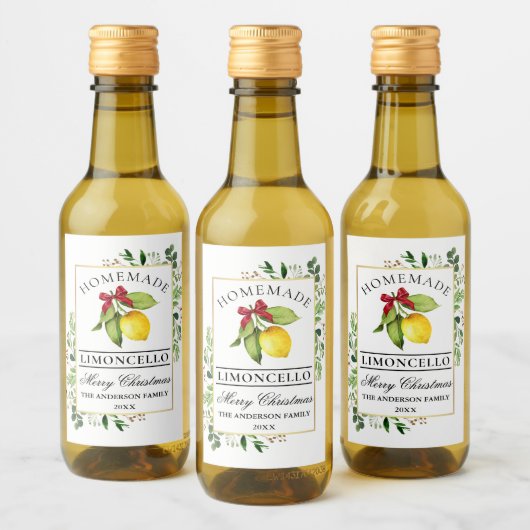 Limoncello Groen Kerstmis Mini Fles Labels Wijn Etiket (Flessen)