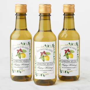 Limoncello groen vakantie mini-fleslabels wijn etiket