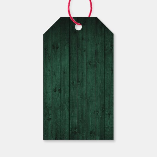 Limoncello Groene Hout Print Kerstmis Cadeaulabel (Achterkant)