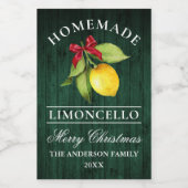 Limoncello Groene Houten Klein van Kerstmis Minico Wijn Etiket (Enkel label)