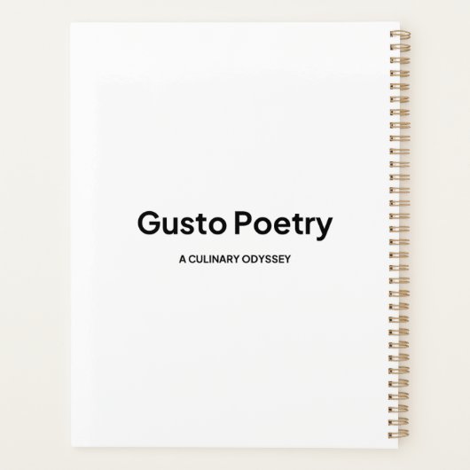 Limoncello Gusto Poetry Planner (Achterkant)