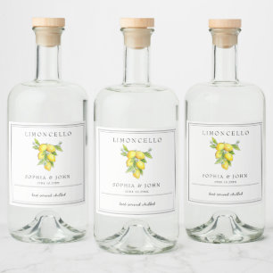 Limoncello Italiaanse stijl Lemon Likeurfles Etiket