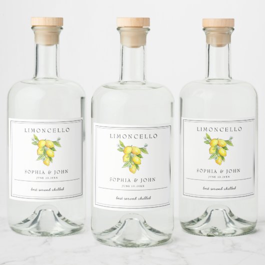 Limoncello Italiaanse stijl Lemon Likeurfles Etiket (Flessen)