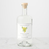 Limoncello Italiaanse stijl Lemon Likeurfles Etiket (Voorkant)