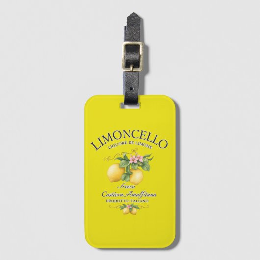 Limoncello Italië Amalfikust Bagagelabel (Voorkant (verticaal))