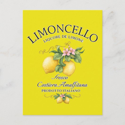 Limoncello Italië Amalfikust Briefkaart (Voorkant)