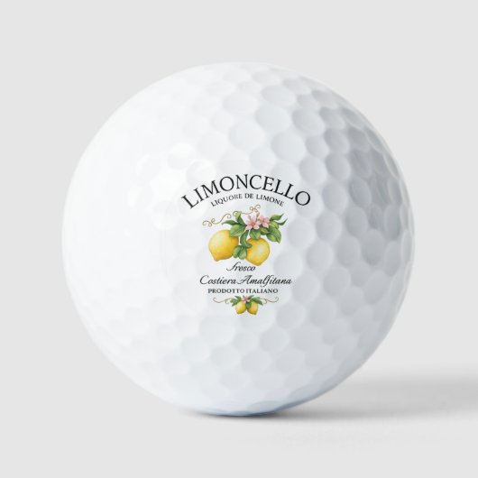 Limoncello Italië Amalfikust Golfballen (Voorkant)