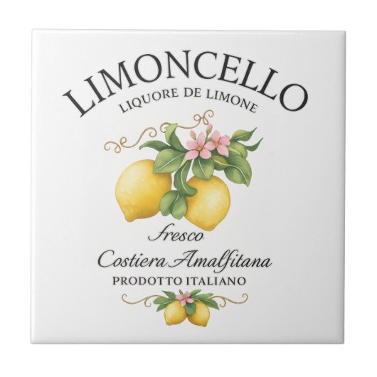 Limoncello Italië Amalfikust Tegeltje (Voorkant)