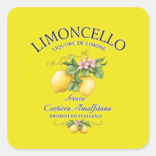 Limoncello Italië Amalfikust Vierkante Sticker