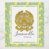 Limoncello Italië Jouw tekst Wijn Etiket (Enkel label)