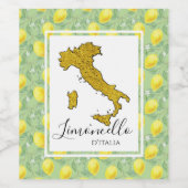Limoncello Italië Kaart Jouw tekst Wijn Etiket (Enkel label)