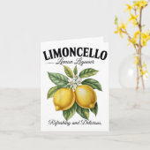 Limoncello Italië  verfrissende citroen vakantie Kaart (Gele Bloem)