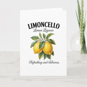 Limoncello Italië Vintage Verfrissende Citroen Vak Kaart