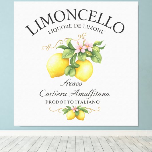 Limoncello Italy Amalfi Coast Canvas Afdruk (Insitu (Houten vloer))