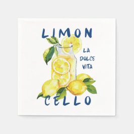 Limoncello Italy –La Dolce Vita Lemon Summer Party Servet