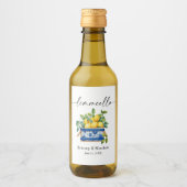 Limoncello Kalligrafie Waterverf Citroenen Doos Mi Wijn Etiket (Voorkant)