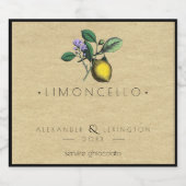 Limoncello kleine fles label bruiloft gunst | bier etiket (Enkel label)
