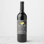Limoncello Krijt Uitzicht Hoge Fles Etiket | Thuis (Voorkant)
