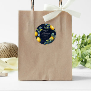 Limoncello krijtbord Monogram Favor Ronde Sticker