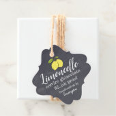 Limoncello krijtbord ziet er klein uit bedankjes labels (In situ)