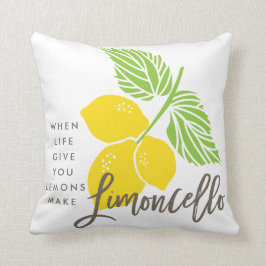 Limoncello kussen, als het leven je citroenen geef kussen