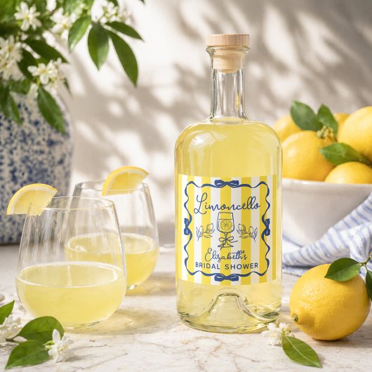 Limoncello La Dolce Vita Bruidsfeest Likeurfles Etiket