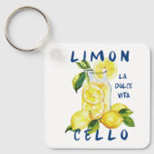 Limoncello La Dolce Vita Souvenir Italy Lover Sleutelhanger (Voorkant)