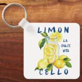 Limoncello La Dolce Vita Souvenir Italy Lover Sleutelhanger (Voorkant)