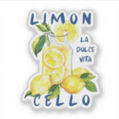 Limoncello La Dolce Vita Souvenir Italy Lover Sticker (Voorkant)